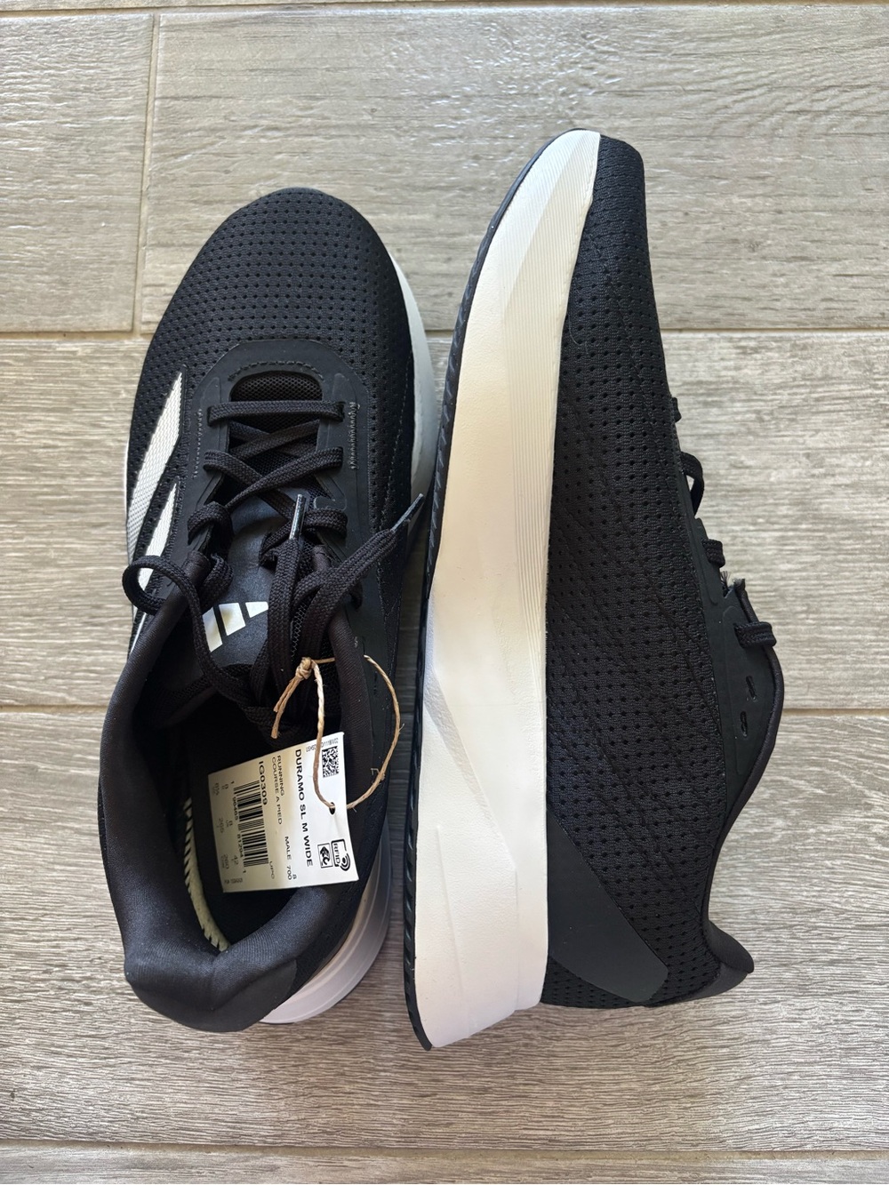 Adidas Men's Black and White Running Shoes Size 8.5 W - Picture 5 of 8
